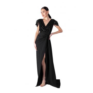 Rochie maxi cu slit lateral