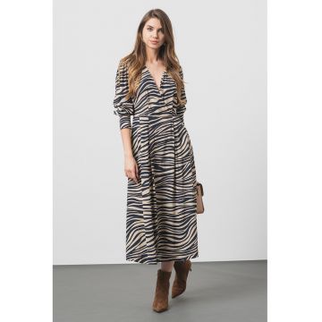 Rochie midi cu model zebra