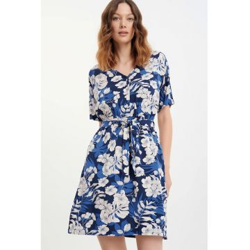 Rochie evazata cu imprimeu floral