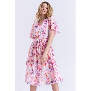 Rochie midi cu imprimeu floral