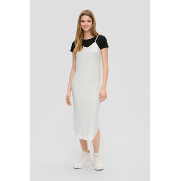 Rochie midi cu bretele inguste