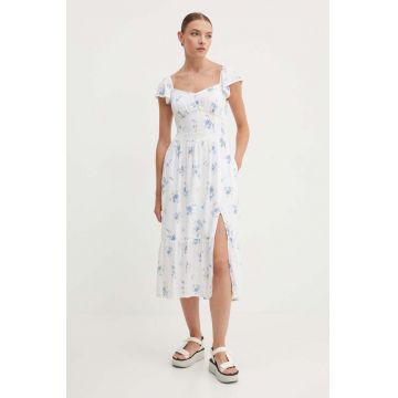 Hollister Co. rochie culoarea alb, mini, evazati