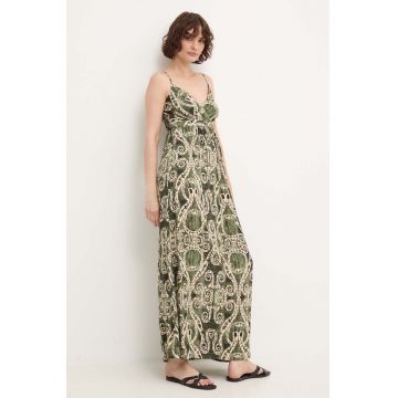 Answear Lab rochie culoarea verde, maxi, evazati