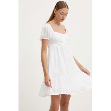 Hollister Co. rochie culoarea alb, mini, evazati