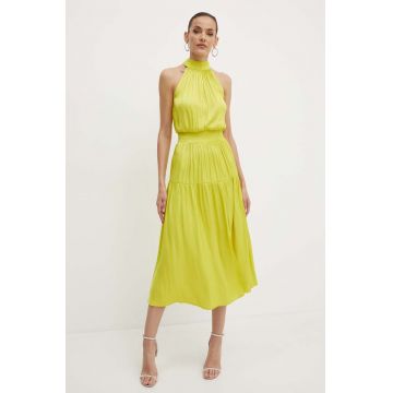 Morgan rochie RIDOL culoarea verde, maxi, drept, RIDOL