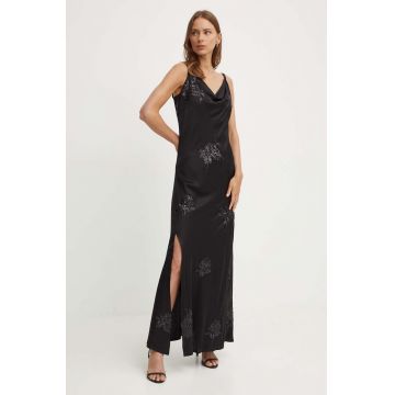 Sandro Ferrone rochie culoarea negru, maxi, evazati, SFS150XBDTEA