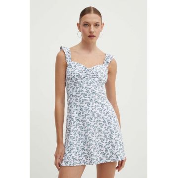 Hollister Co. rochie culoarea alb, mini, evazati, KI359-4173