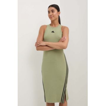 adidas rochie Future Icons culoarea verde, mini, drept, IW5303