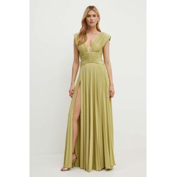 Elisabetta Franchi rochie culoarea verde, maxi, evazati, AB56341E2 NORBLIN