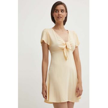 Pepe Jeans rochie NANI culoarea portocaliu, mini, evazati, PL953568