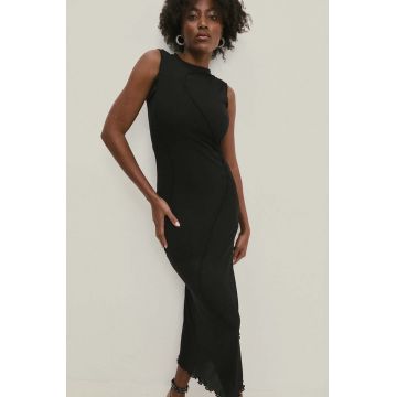 Answear Lab rochie culoarea negru, maxi, mulata