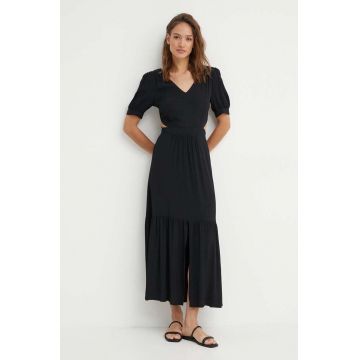 La Petite Française rochie RETARD culoarea negru, maxi, evazati