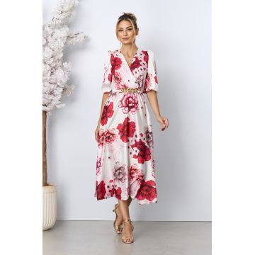 Rochie eleganta Yolanda Rosu Floral