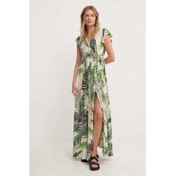 Answear Lab rochie culoarea verde, maxi, evazati