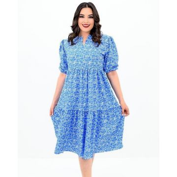 copy of Rochie de ocazie Alis, cambrata in talie, culoare bleumarin, model cu dantela 2216