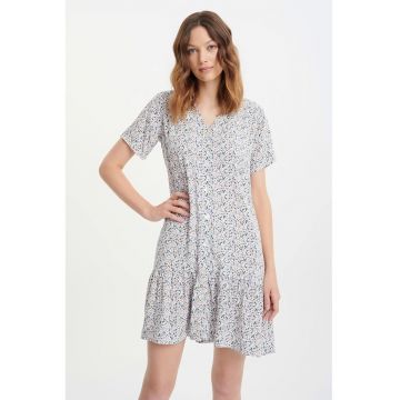 Rochie mini evazata cu imprimeu floral