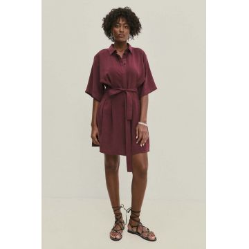 Answear Lab rochie culoarea bordo, mini, evazati