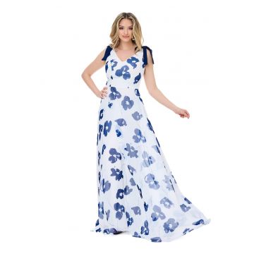 Rochie evazata cu imprimeu floral