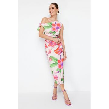 Rochie midi cu model floral