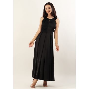 Rochie cu pliuri Negru 36