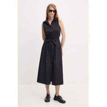 Answear Lab rochie culoarea negru, midi, evazati