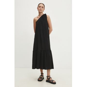 Answear Lab rochie culoarea negru, midi, evazati