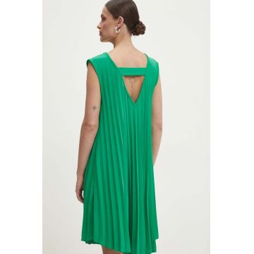 Answear Lab rochie culoarea verde, mini, evazati