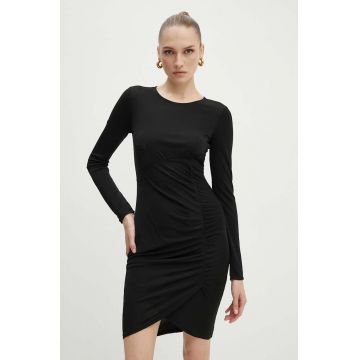 Armani Exchange rochie culoarea negru, mini, mulata, 6DYADA YJEAZ