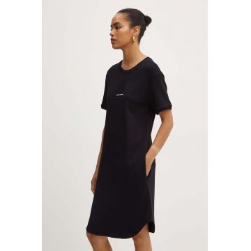 Armani Exchange rochie din bumbac culoarea negru, mini, drept, 8NYAGY YJ68Z