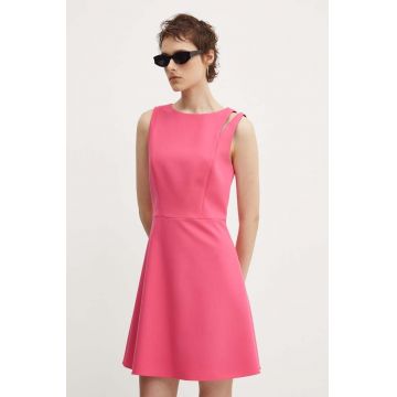 HUGO rochie culoarea roz, mini, evazati, 50516756