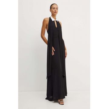 Karl Lagerfeld rochie culoarea negru, maxi, evazati, 245W1302