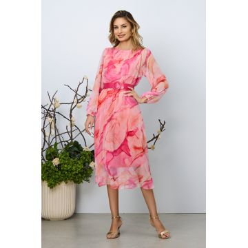 Rochie eleganta Saraia Ciclam Multi