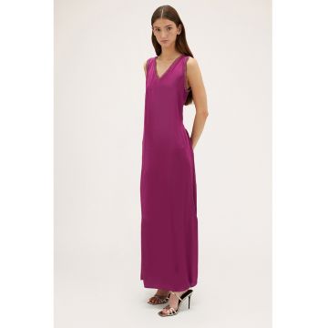 Rochie maxi cu decolteu in V