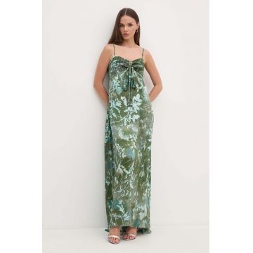 Sandro Ferrone rochie culoarea verde, maxi, evazati, SFS32XBDMAIS