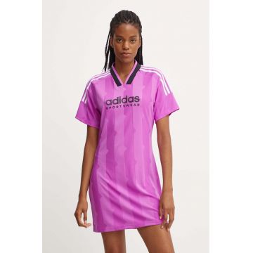 adidas rochie Tiro culoarea violet, mini, drept, IX3501