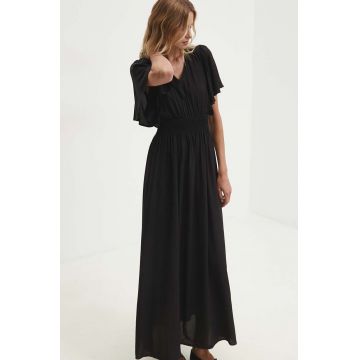 Answear Lab rochie culoarea negru, maxi, evazati