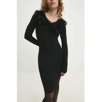 Answear Lab rochie culoarea negru, mini, mulata