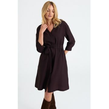 Rochie mini evazata cu model uni