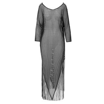 Rochie tip caftan cu franjuri