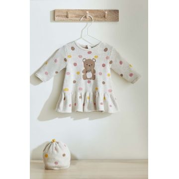 Mayoral Newborn rochie din bumbac pentru bebeluși culoarea alb, mini, evazati, 2888