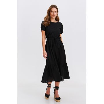 Rochie midi cu maneci bufante