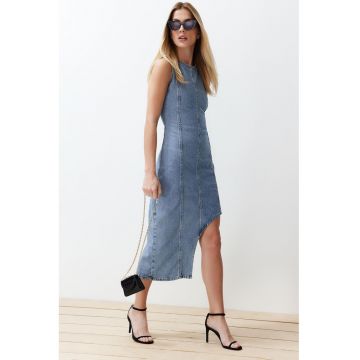 Rochie asimetrica de denim