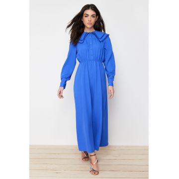 Rochie maxi cu guler suprapus 55503