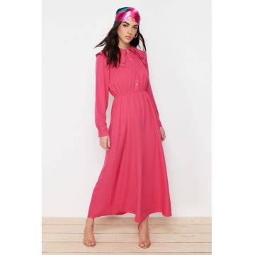 Rochie maxi cu guler suprapus 55503