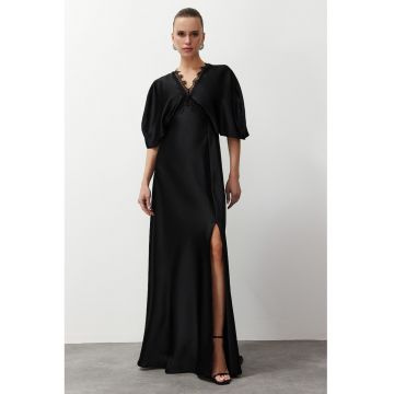 Rochie maxi cu insertii de dantela