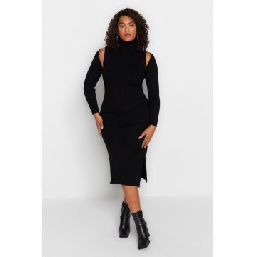 Rochie cu maneci detasabile Plus Size