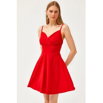 Rochie evazata cu model uni