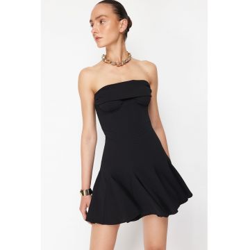 Rochie mini cu terminatie cu pliuri