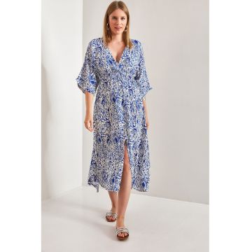 Rochie midi cu model paisley