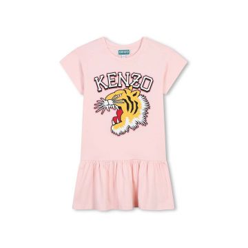 Kenzo Kids rochie din bumbac pentru copii culoarea roz, mini, evazati, K60682